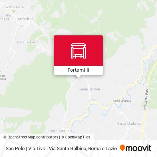 Mappa San Polo | Via Tivoli Via Santa Balbina