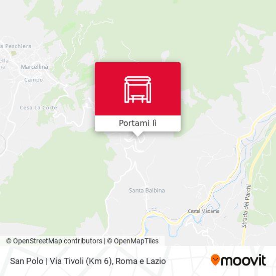 Mappa San Polo | Via Tivoli (Km 6)