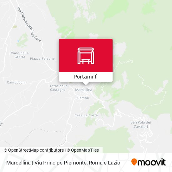 Mappa Marcellina | Via Principe Piemonte