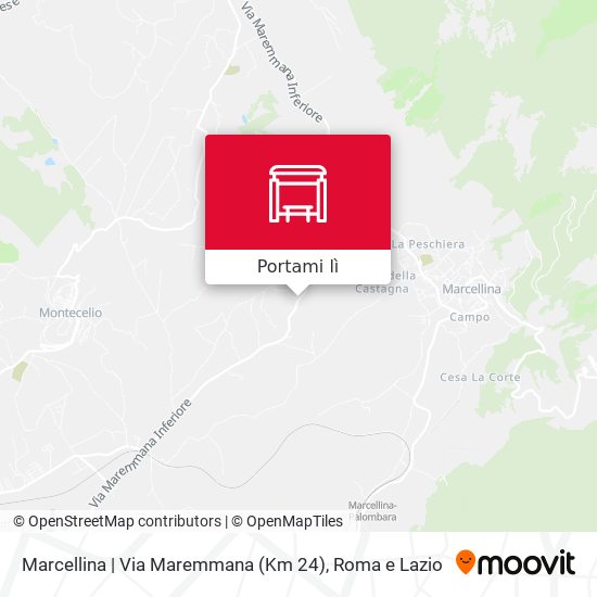 Mappa Marcellina | Via Maremmana (Km 24)