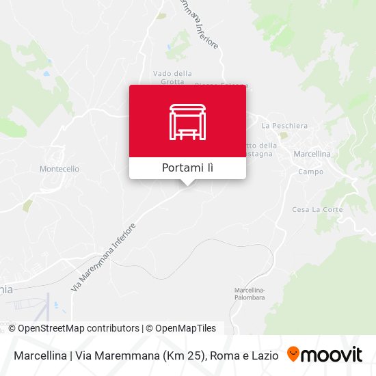 Mappa Marcellina | Via Maremmana (Km 25)