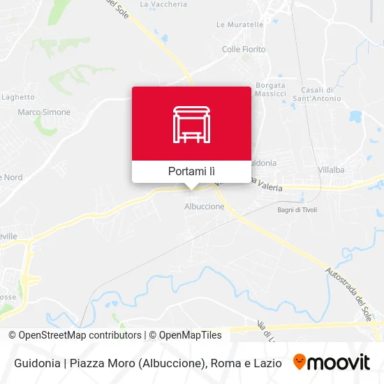 Mappa Guidonia | Piazza Moro (Albuccione)