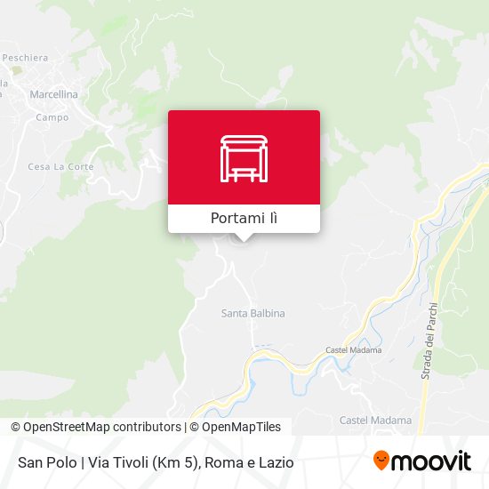Mappa San Polo | Via Tivoli (Km 5)