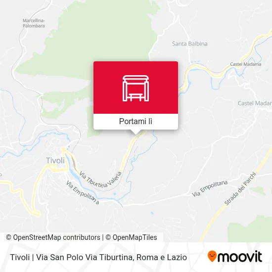 Mappa Tivoli | Via San Polo Via Tiburtina