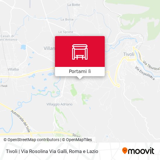 Mappa Tivoli | Via Rosolina Via Galli