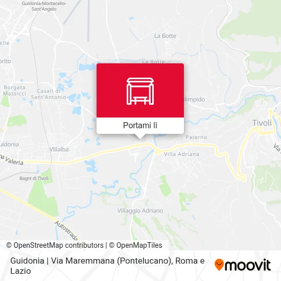Mappa Guidonia | Via Maremmana (Pontelucano)