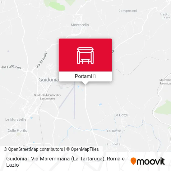 Mappa Guidonia | Via Maremmana (La Tartaruga)