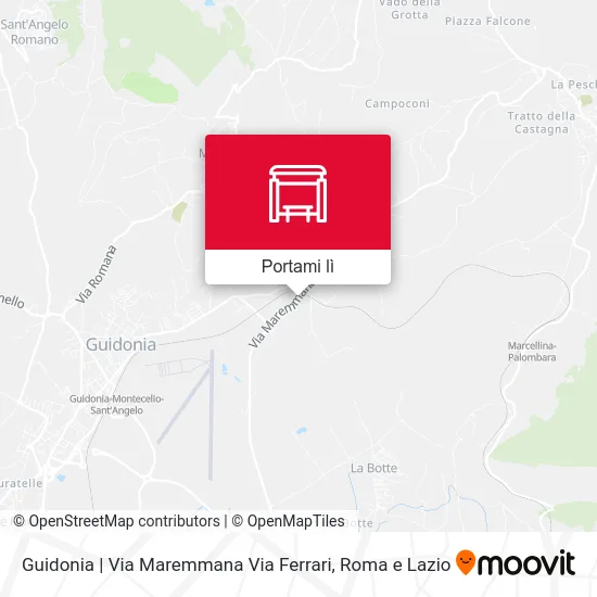 Mappa Guidonia | Via Maremmana Via Ferrari