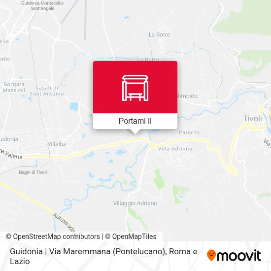 Mappa Guidonia | Via Maremmana (Pontelucano)