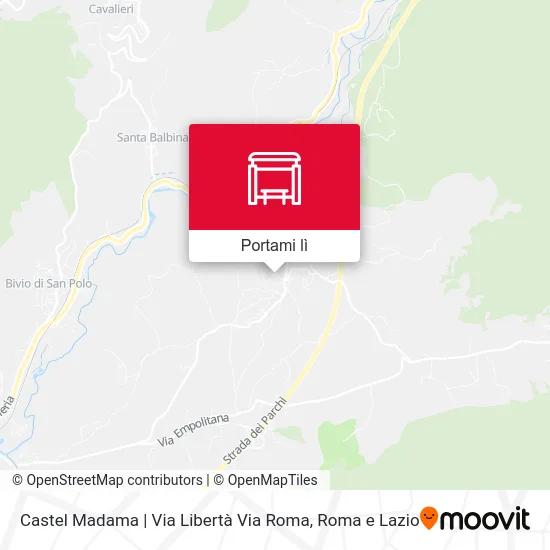 Mappa Castel Madama | Via Libertà Via Roma