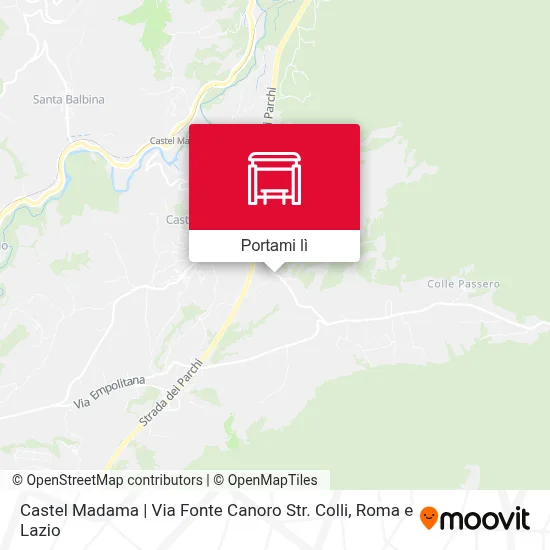 Mappa Castel Madama | Via Fonte Canoro Str. Colli