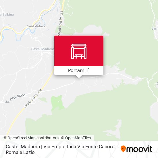 Mappa Castel Madama | Via Empolitana Via Fonte Canoro
