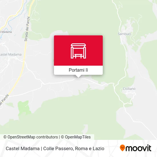 Mappa Castel Madama | Colle Passero