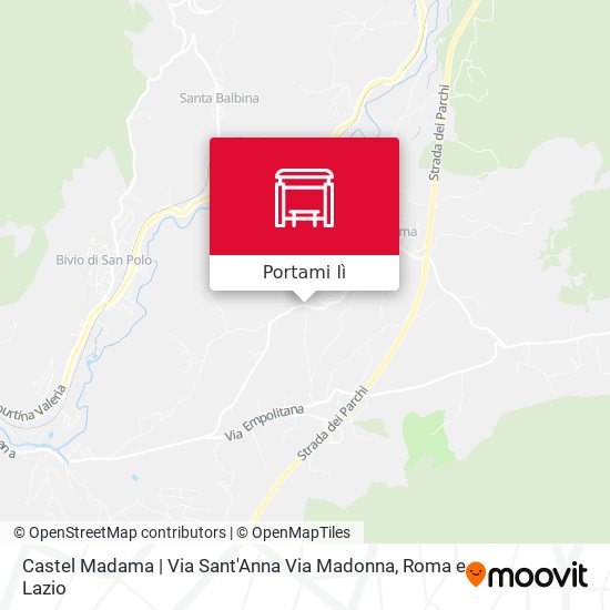Mappa Castel Madama | Via Sant'Anna Via Madonna
