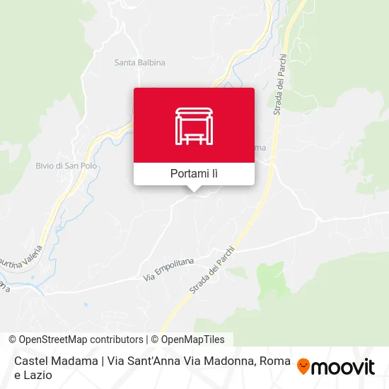 Mappa Castel Madama | Via Sant'Anna Via Madonna