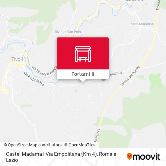 Mappa Castel Madama | Via Empolitana (Km 4)