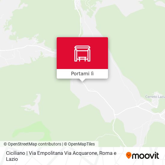 Mappa Ciciliano | Via Empolitana Via Acquarone