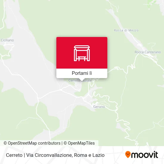 Mappa Cerreto | Via Circonvallazione