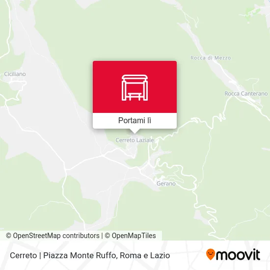 Mappa Cerreto | Piazza Monte Ruffo