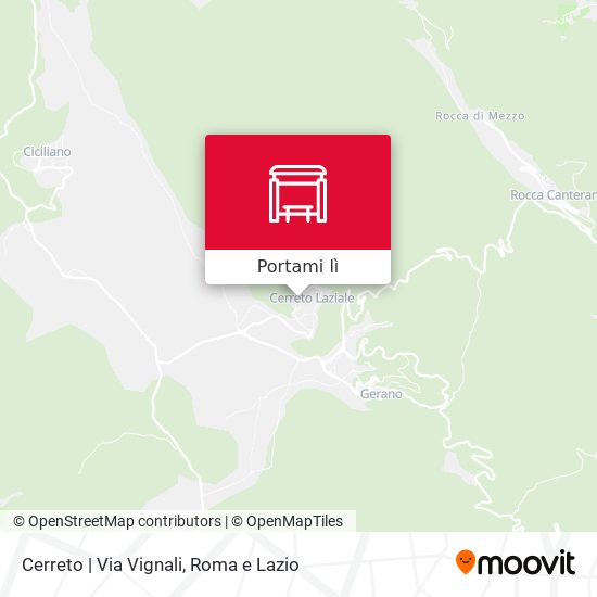 Mappa Cerreto | Via Vignali