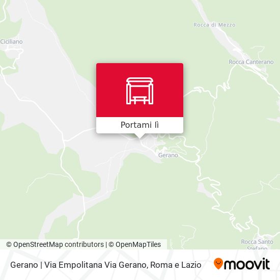 Mappa Gerano | Via Empolitana Via Gerano