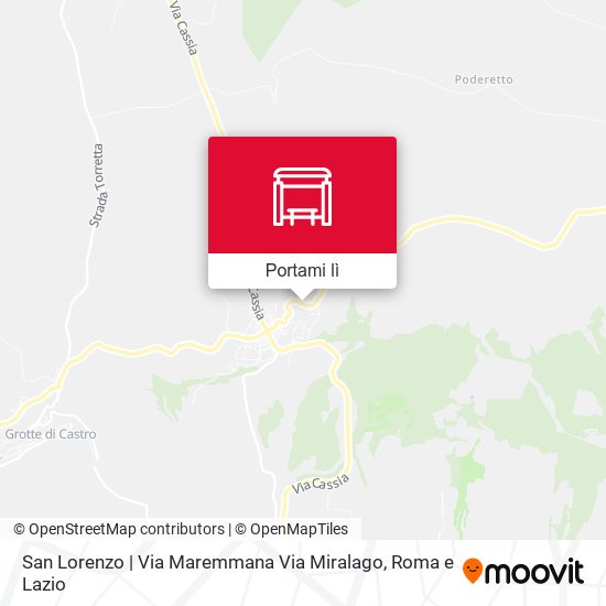 Mappa San Lorenzo | Via Maremmana Via Miralago
