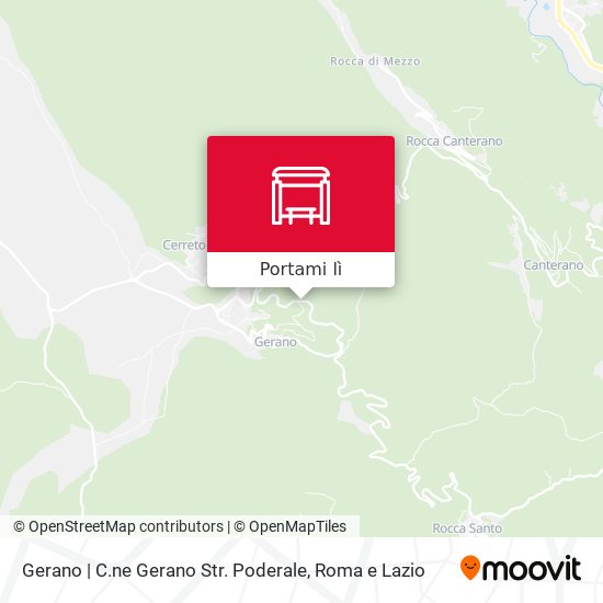 Mappa Gerano | C.ne Gerano Str. Poderale