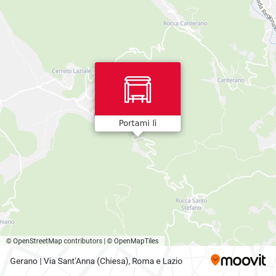 Mappa Gerano | Via Sant'Anna (Chiesa)