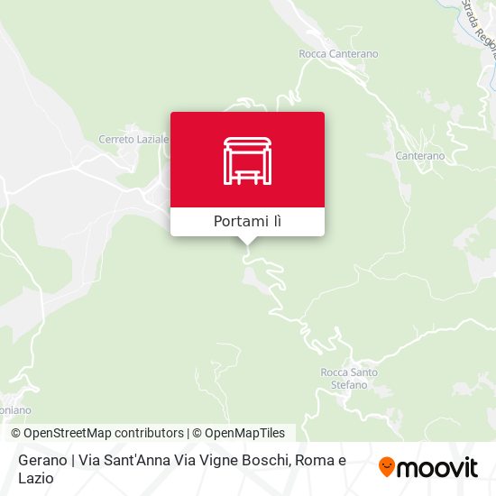 Mappa Gerano | Via Sant'Anna Via Vigne Boschi