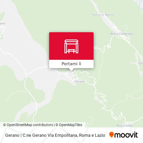 Mappa Gerano | C.ne Gerano Via Empolitana