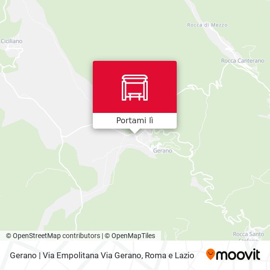 Mappa Gerano | Via Empolitana Via Gerano