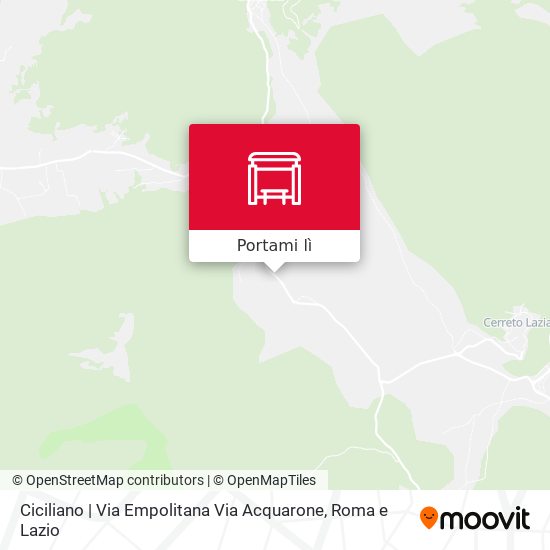 Mappa Ciciliano | Via Empolitana Via Acquarone