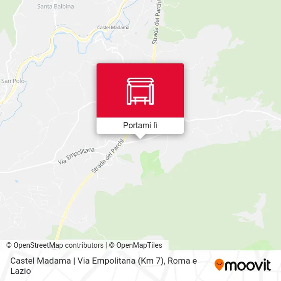 Mappa Castel Madama | Via Empolitana (Km 7)