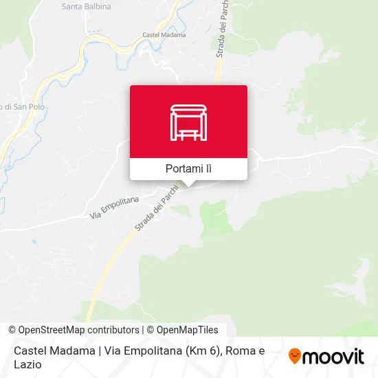Mappa Castel Madama | Via Empolitana (Km 6)