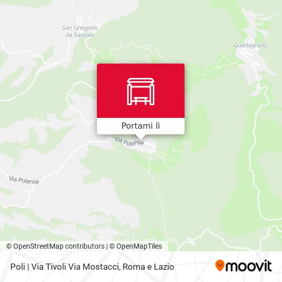 Mappa Poli | Via Tivoli Via Mostacci