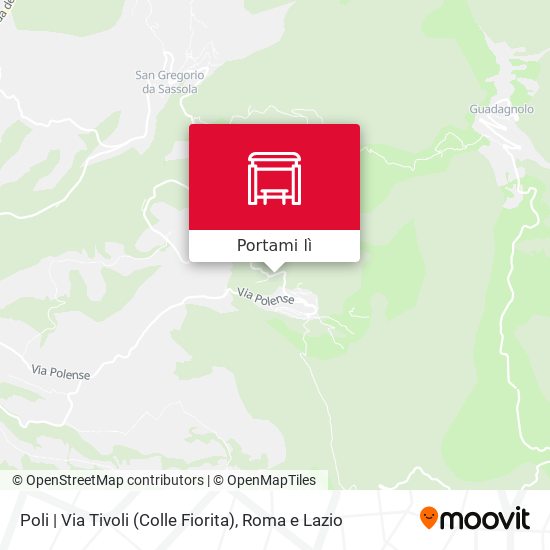 Mappa Poli | Via Tivoli (Colle Fiorita)