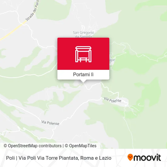 Mappa Poli | Via Poli Via Torre Piantata