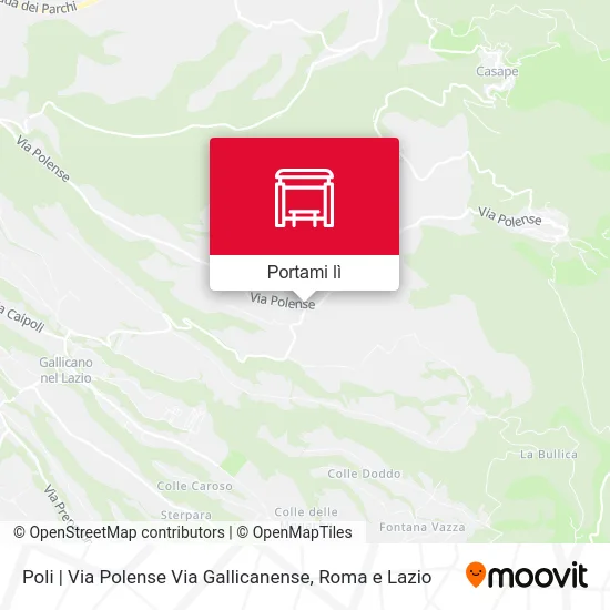 Mappa Poli | Via Polense Via Gallicanense