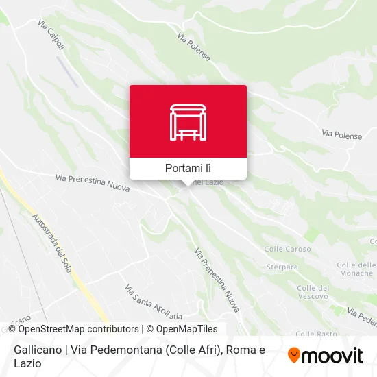Mappa Gallicano | Via Pedemontana (Colle Afri)