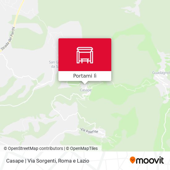 Mappa Casape | Via Sorgenti