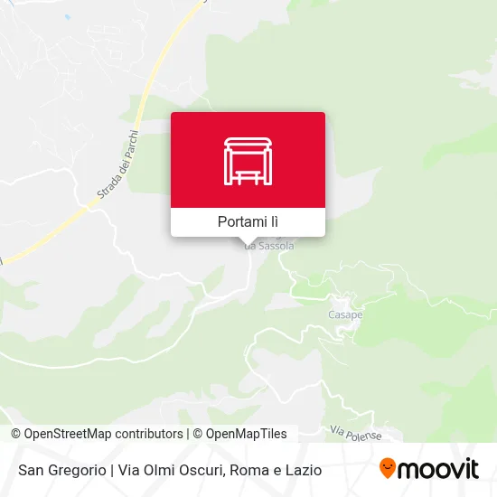 Mappa San Gregorio | Via Olmi Oscuri