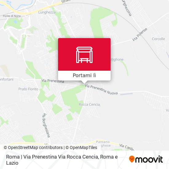 Mappa Roma | Via Prenestina Via Rocca Cencia