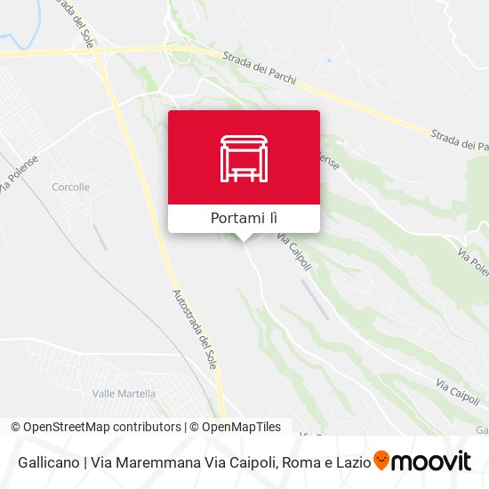 Mappa Gallicano | Via Maremmana Via Caipoli
