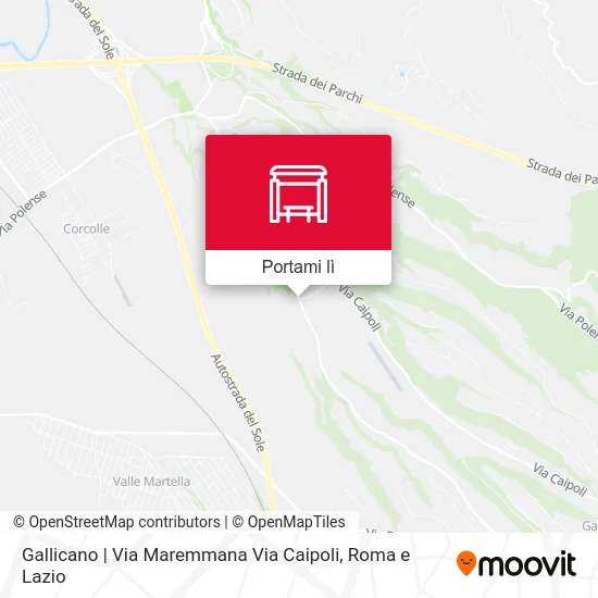 Mappa Gallicano | Via Maremmana Via Caipoli