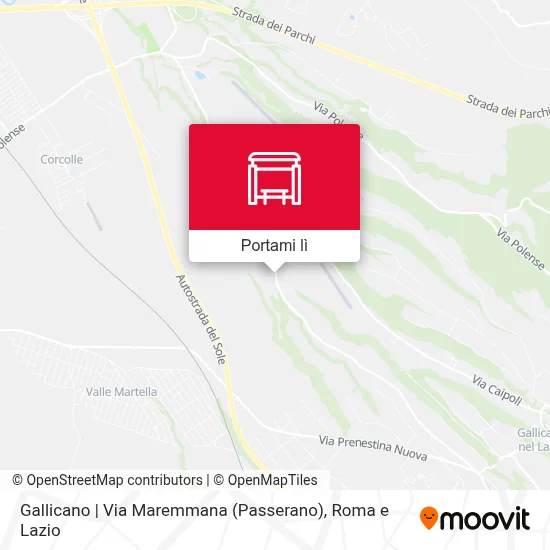 Mappa Gallicano | Via Maremmana (Passerano)