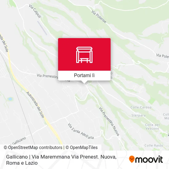Mappa Gallicano | Via Maremmana Via Prenest. Nuova