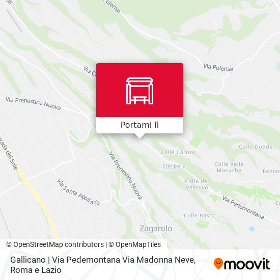 Mappa Gallicano | Via Pedemontana Via Madonna Neve