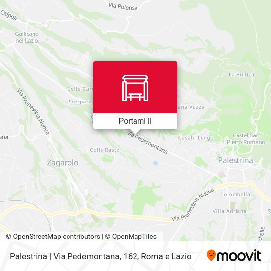 Mappa Palestrina | Via Pedemontana, 162