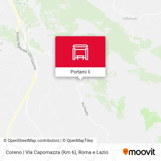 Mappa Coreno | Via Capomazza (Km 6)