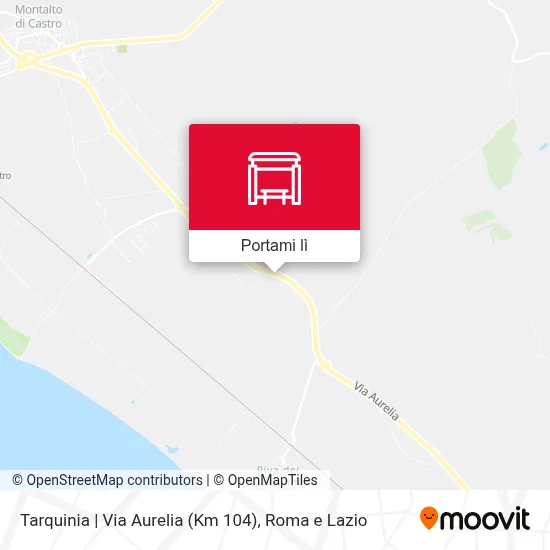 Mappa Tarquinia | Via Aurelia (Km 104)